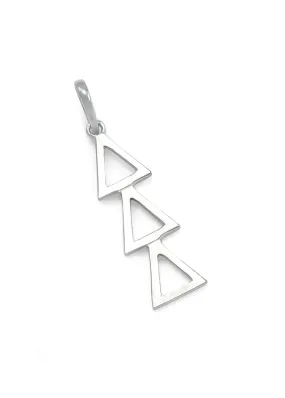 14k White Gold Delta Delta Delta Lavaliere