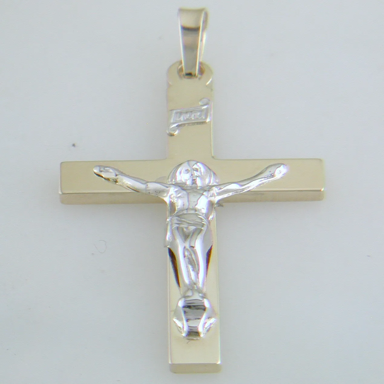 14k Yellow Gold Double Weight Crucifix 700S/2CRPL