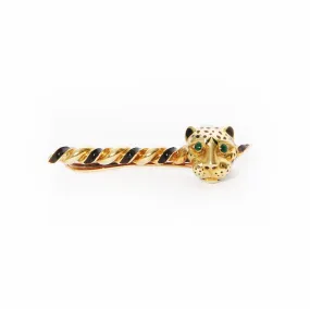 18K Gold Panther Tie Clip