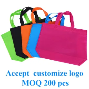 20 Pieces Non Woven Bag Shopping Bags Eco Promotional Recyle Bag Tote Bags Custom Make Printed Logo