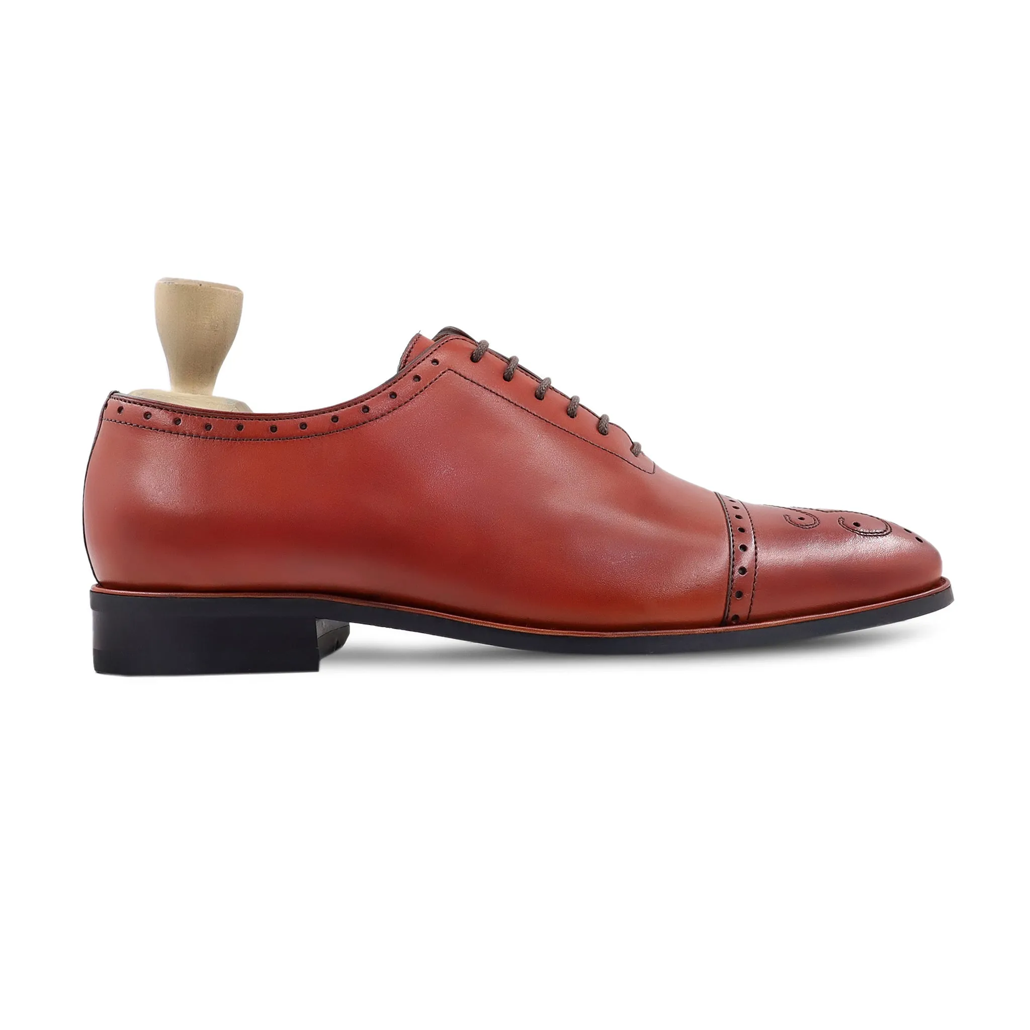 AKAY - OXBLOOD OXFORD WITH EMBROIDERY ON TOE