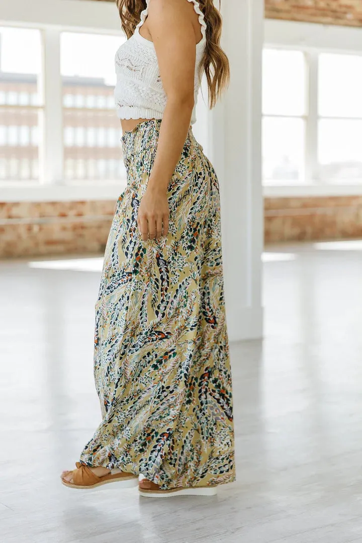 Briana Smocked Waist Wide Leg Pants