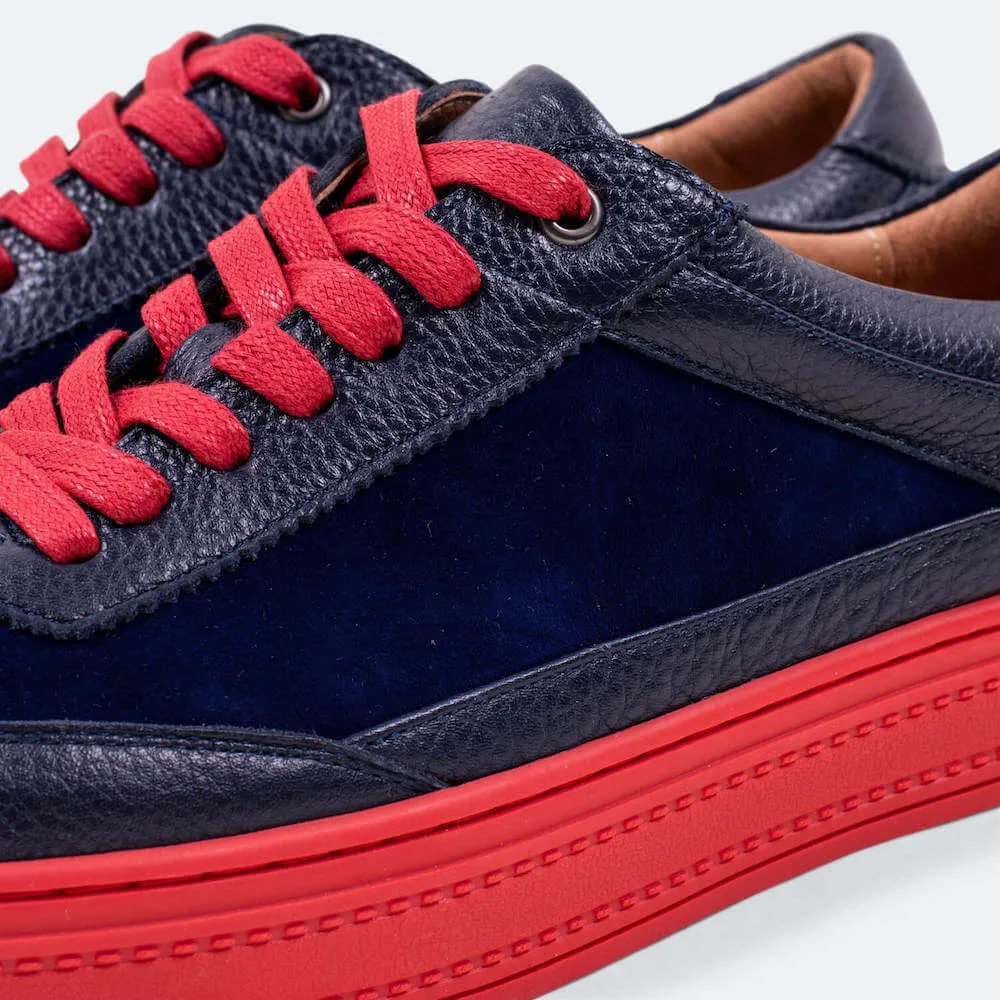 Captain Blue Suede Sneakers