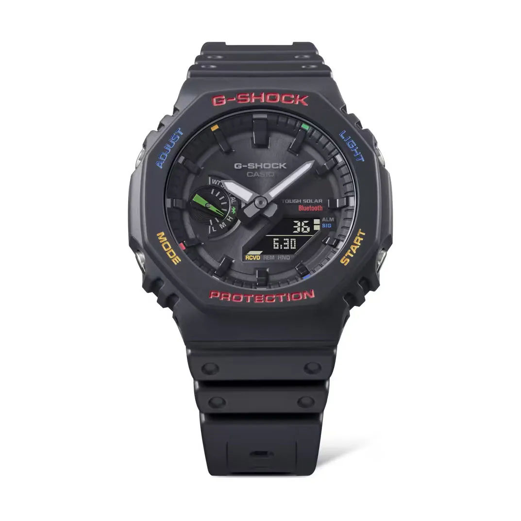 Casio G-Shock Black Multi-Color Solar Bluetooth 2100 CasiOak GAB2100FC-1A Watch