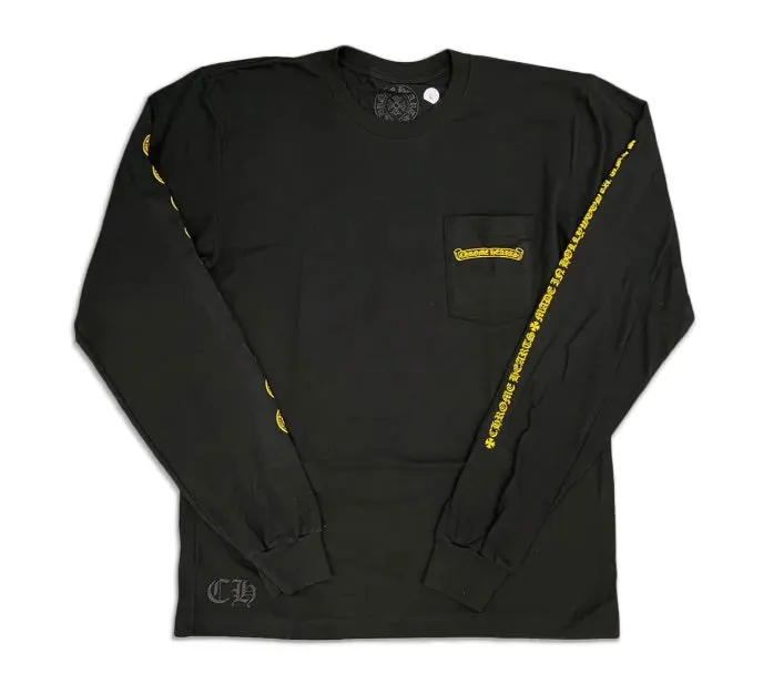 CHROME HEARTS HOLLYWOOD PLUS LONGSLEEVE BLACK/YELLOW