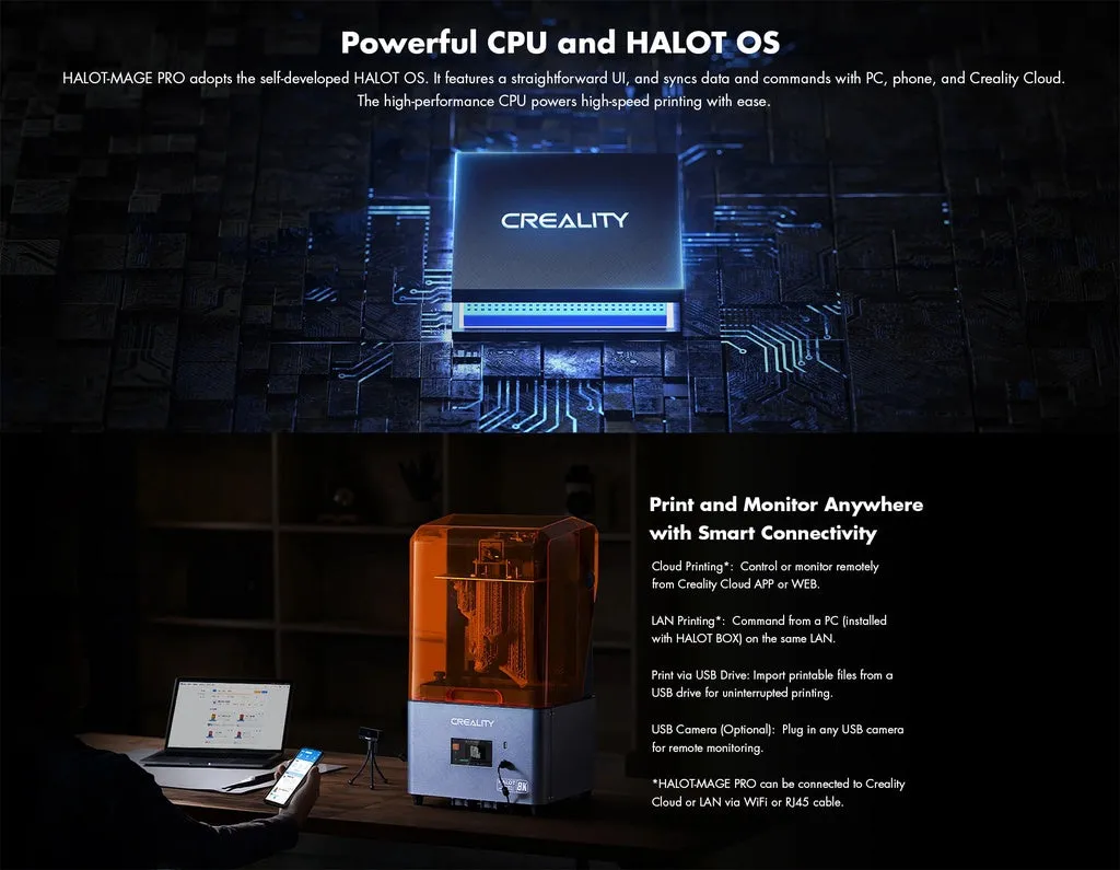 Creality Halot Mage / Halot Mage Pro Resin 3D Printer 10.3" Hyper Speed 170mm/h high 8K Resin Printing