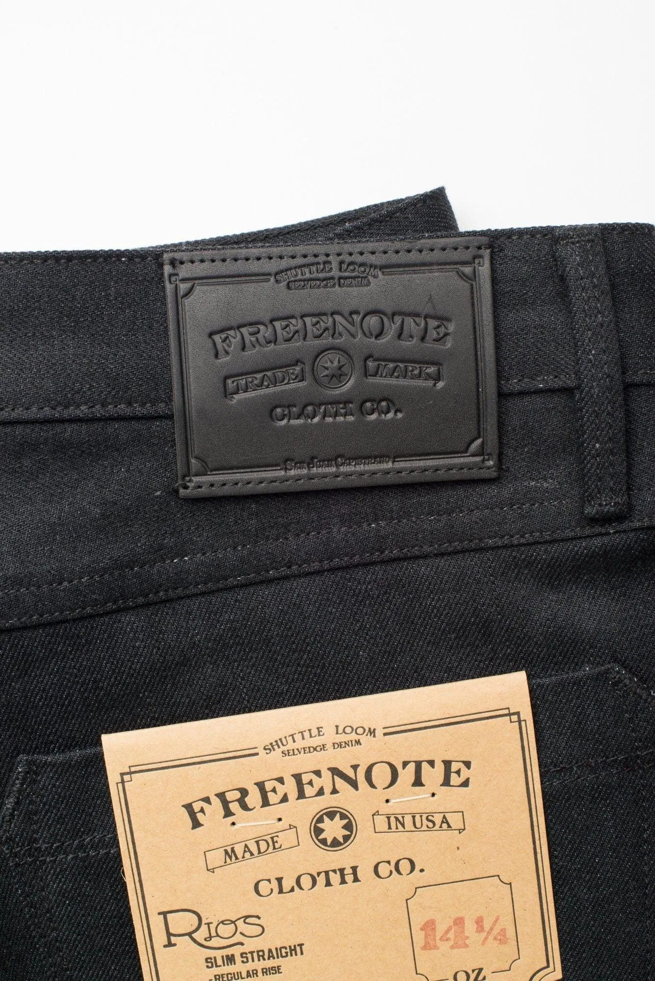 Freenote Cloth - Rios Raw 14.25oz Black Grey Japanese Denim