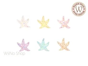 Iridescent Starfish Nail Art Cabochons - 5 pcs