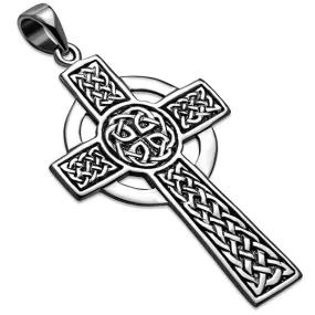 Large Flat Celtic Cross - Sterling Silver