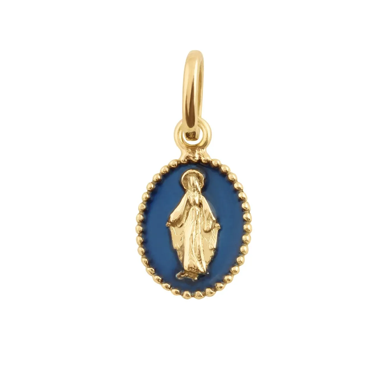 Madone Lapis Resin pendant, Yellow gold