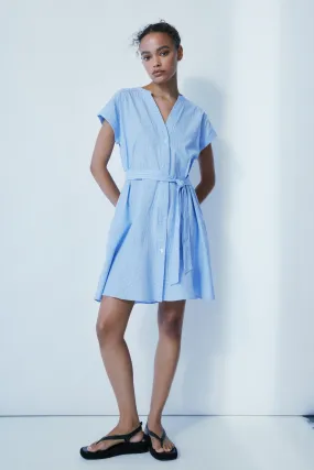 MAEVE CHAMBRAY STRIPE DRESS - MELISSA NEPTON