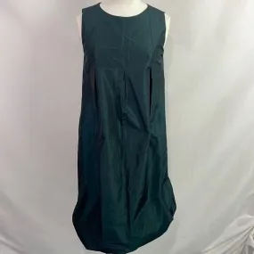 Max Mara Green Satin Bubble Hem Dress