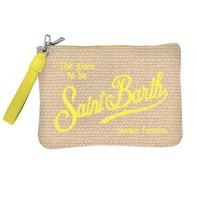 Mc2 Saint Barth pochette parisienne raffia yellow