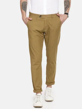 MEN'S BEIGE PRINT JASON FIT TROUSER