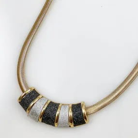 Monet Gold & Silver Flat Snake Necklace NWT