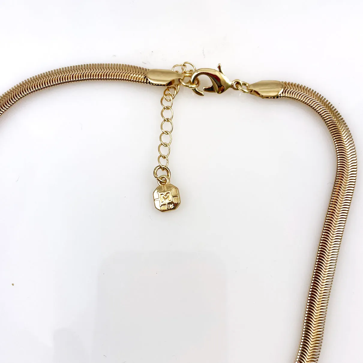 Monet Gold & Silver Flat Snake Necklace NWT