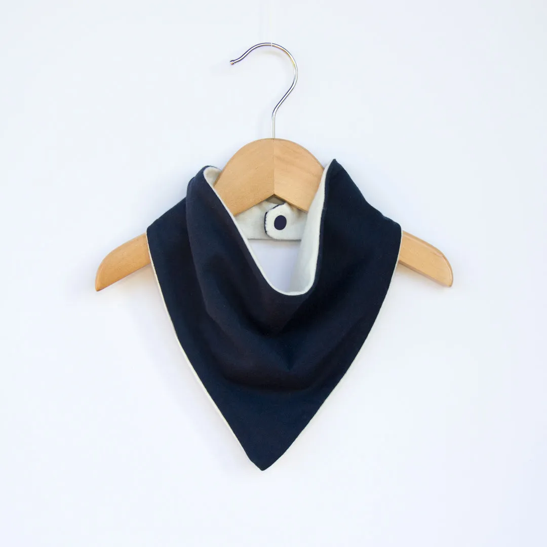 Navy Organic Bandana Bib