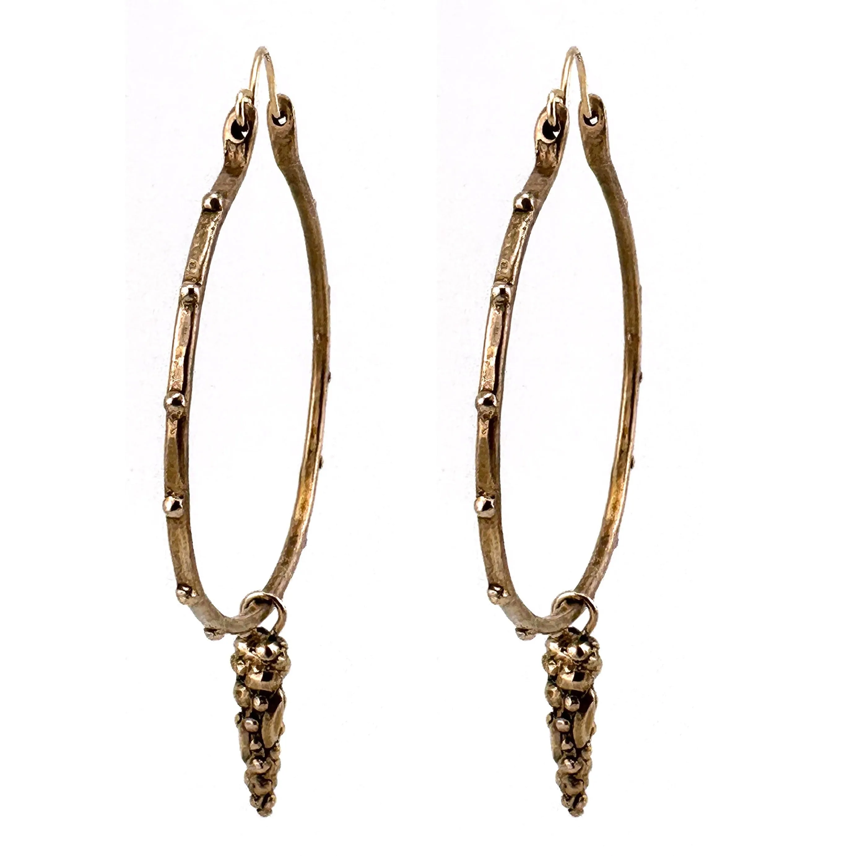 PENDULUM Riveted Statement Hoops - Bronze