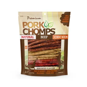 Pork Chomps 5-inch Assorted Flavor Munchy Sticks, 50 Count Dog Chews