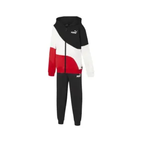 Puma Boys' Hooded Tracksuit Power Cat FZ Hooded Suit TR 676138 11 for all time red