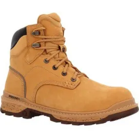 Rocky Men's Rams Horn 6" Soft Toe WP Slip Resist Work Boot -Wheat- RKK0442