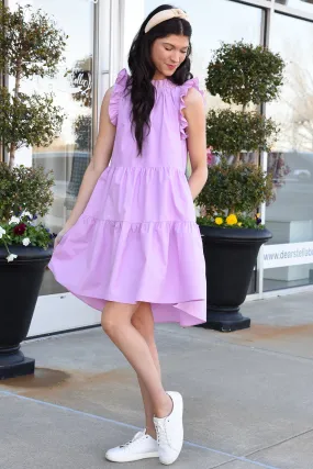 SHOW IT OFF DRESS -LILAC