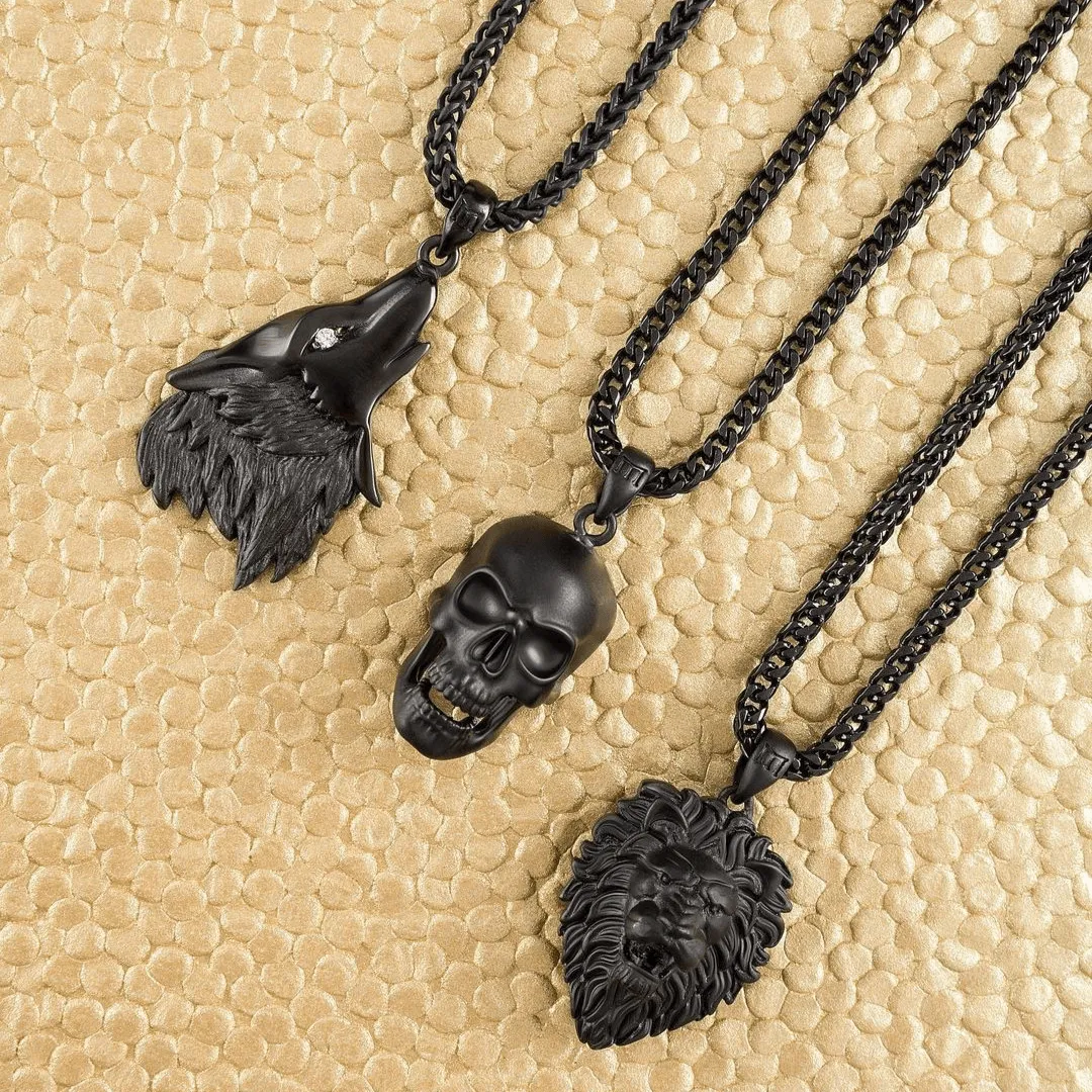 Skull Pendant - Black