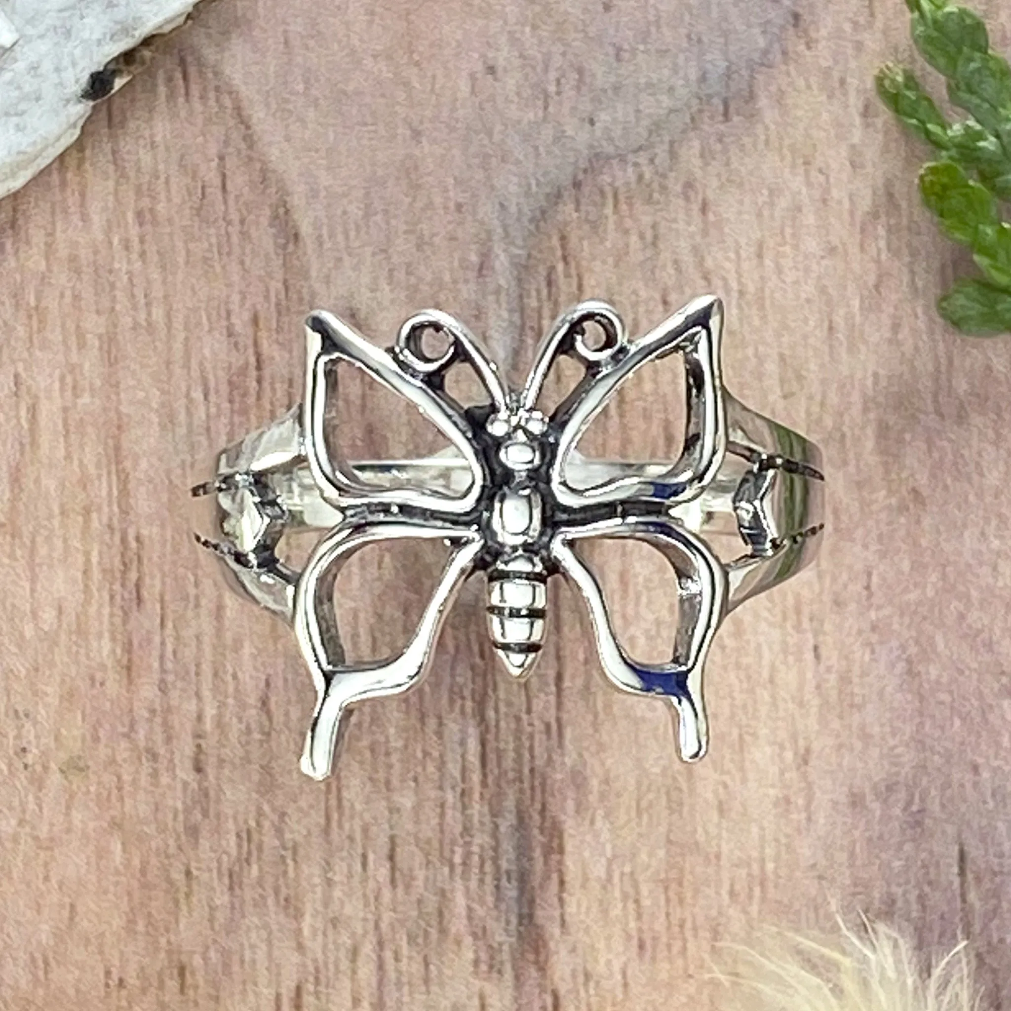 Sterling Silver Butterfly Ring