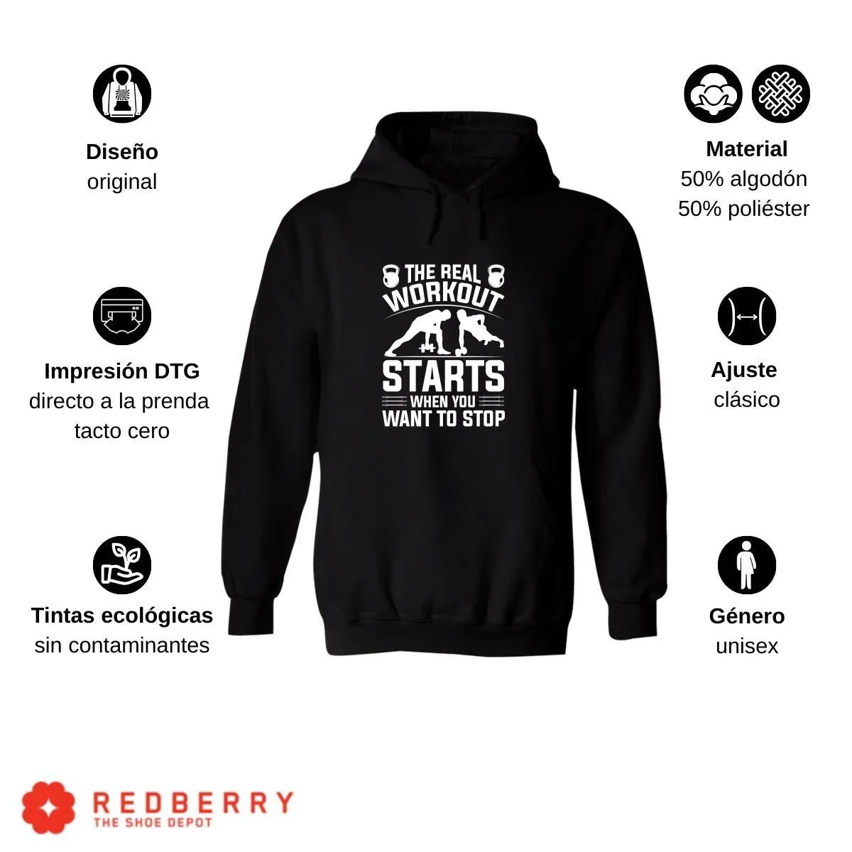 Sudadera Hombre  Hoodie Gym Ejercicio Fitness 023