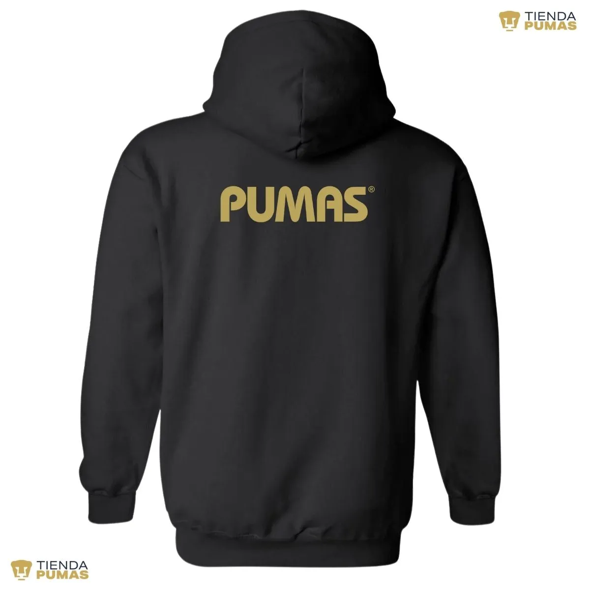 Sudadera Hombre Hoodie Pumas UNAM Logo Dorado Vinil