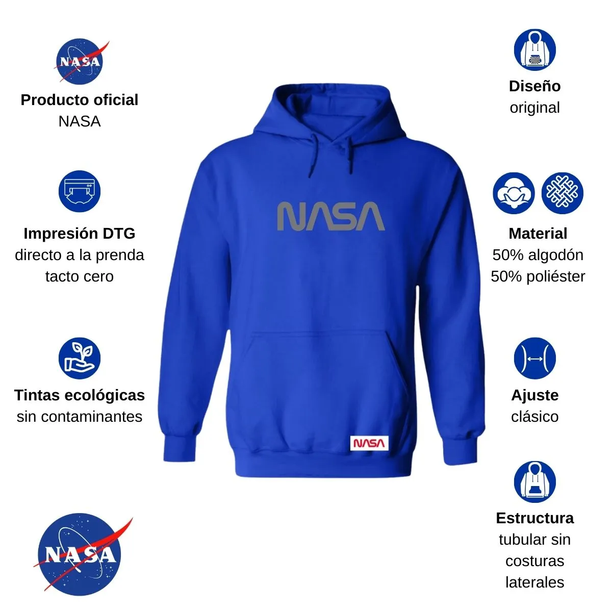 Sudadera para Mujer Hoodie Nasa Worm Mono