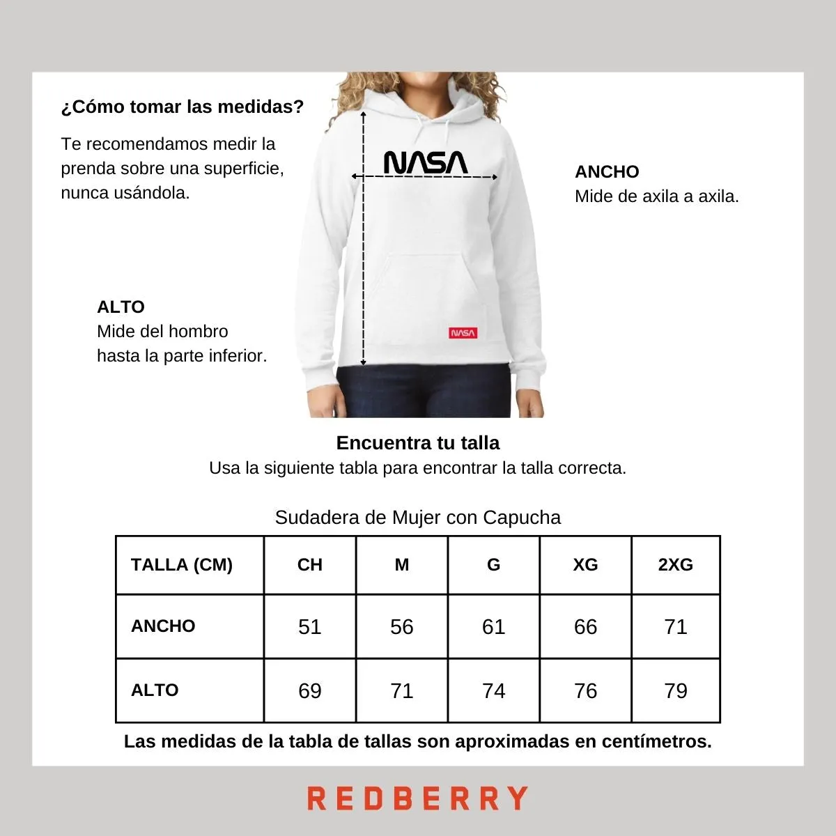 Sudadera para Mujer Hoodie Nasa Worm Mono