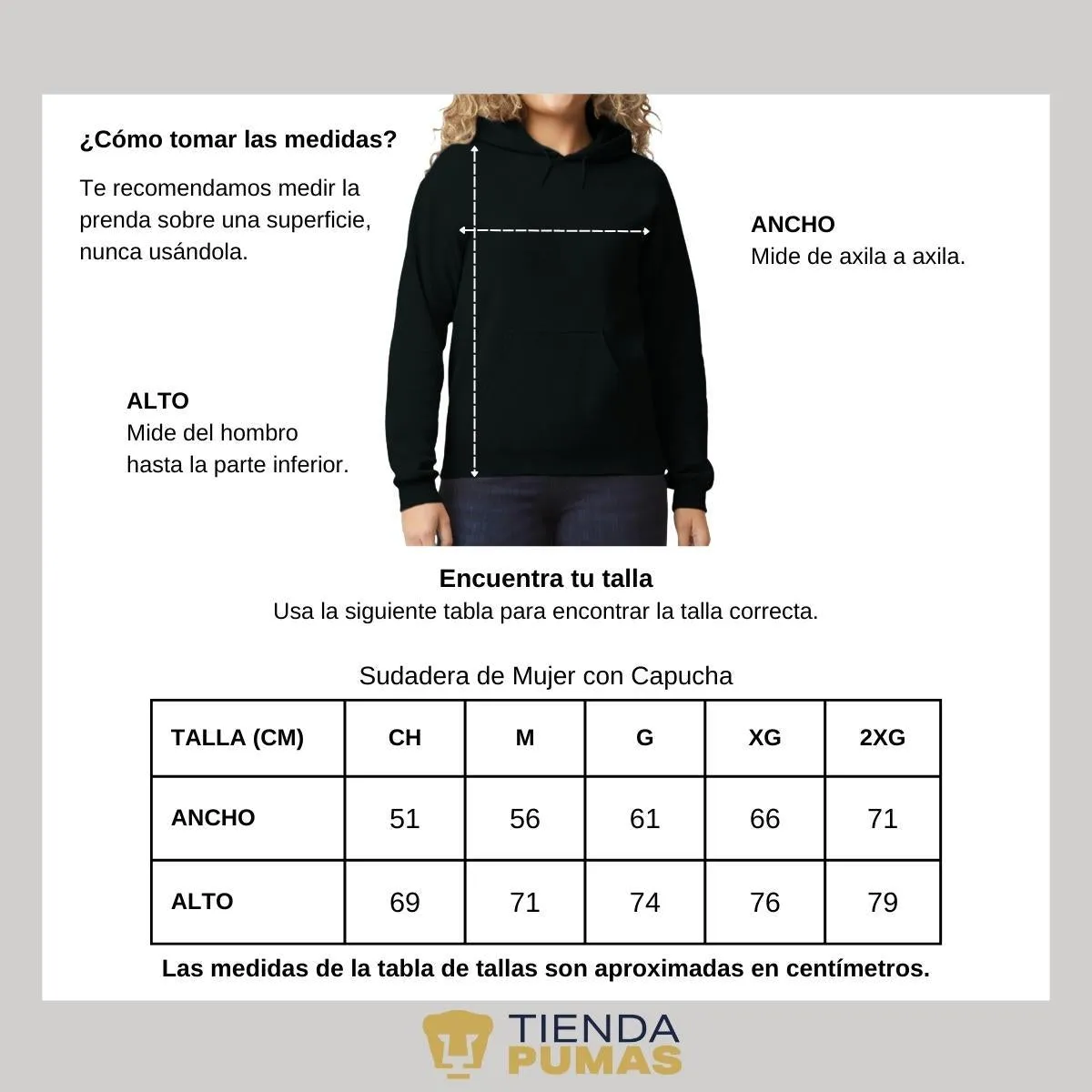 Sudadera para Mujer Hoodie Pumas UNAM De sangre azul