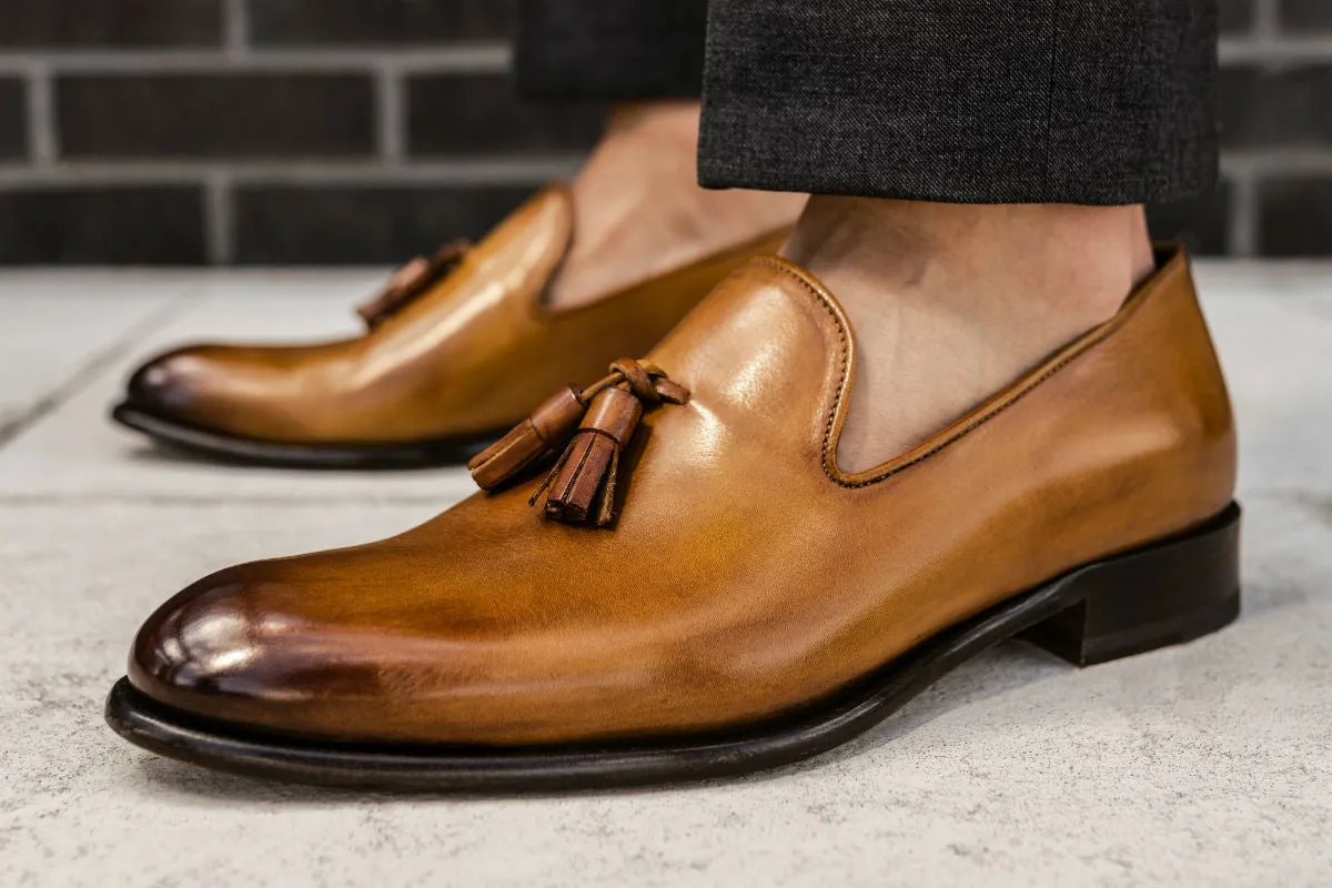 The Chaplin Tassel Loafer - Tobacco