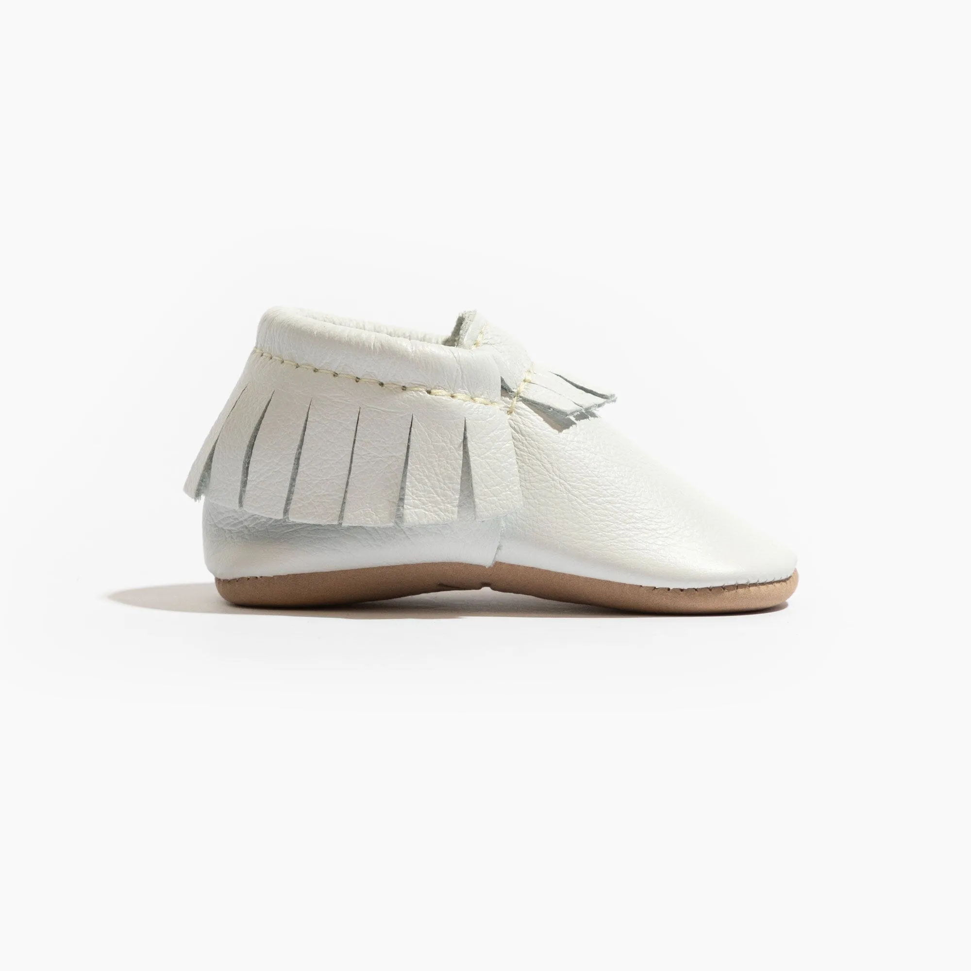 Toasted Bright White Moccasin Baby Shoe