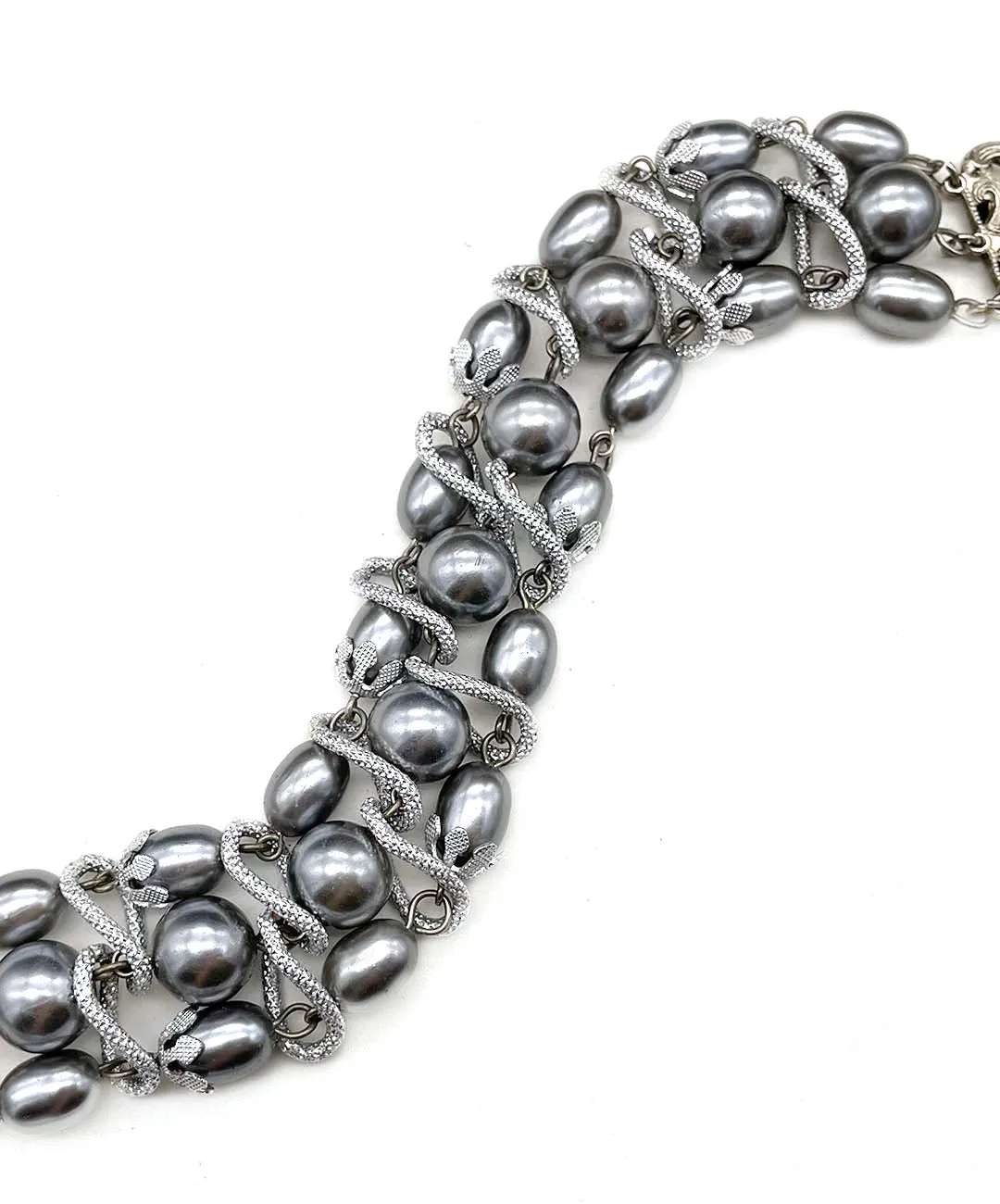 【USA輸入】ヴィンテージ グレーパール ブレスレット/Vintage Gray Pearl bracelet