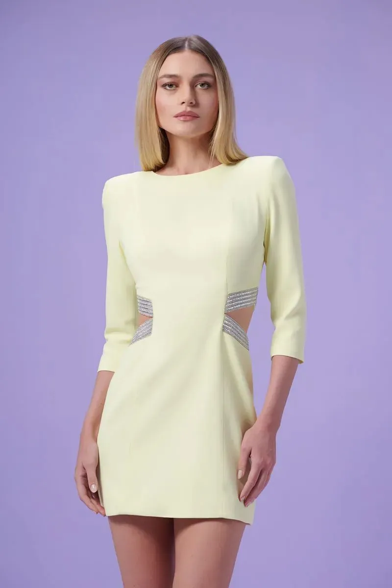 VESTIDO NXT LVL NX3091 YELLOW CREPE KALI