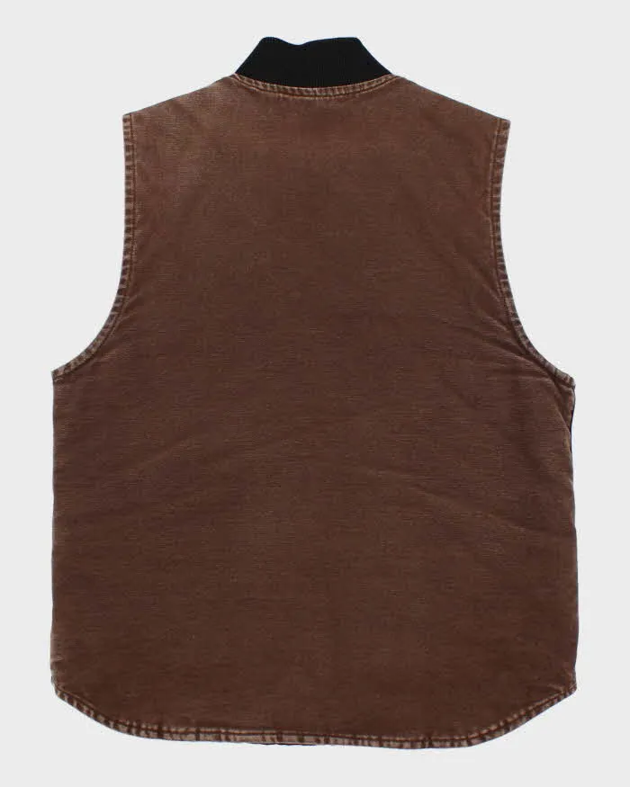 Vintage 90s Carhartt Brown Workwear Vest - M/L