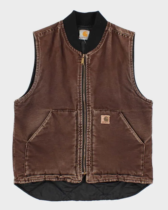 Vintage 90s Carhartt Brown Workwear Vest - M/L