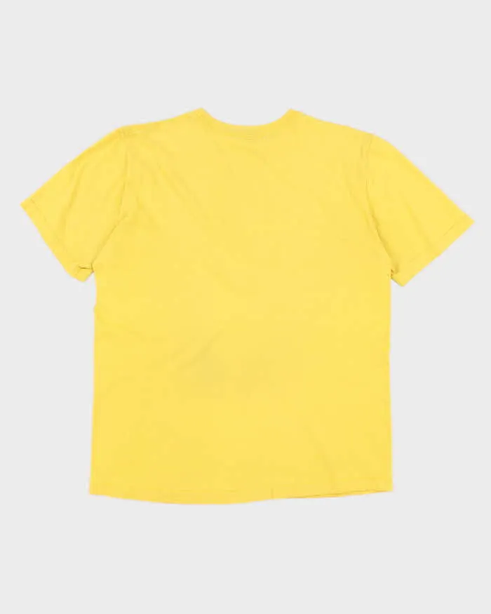 Vintage Men's Yellow Nike logo t shirt - L