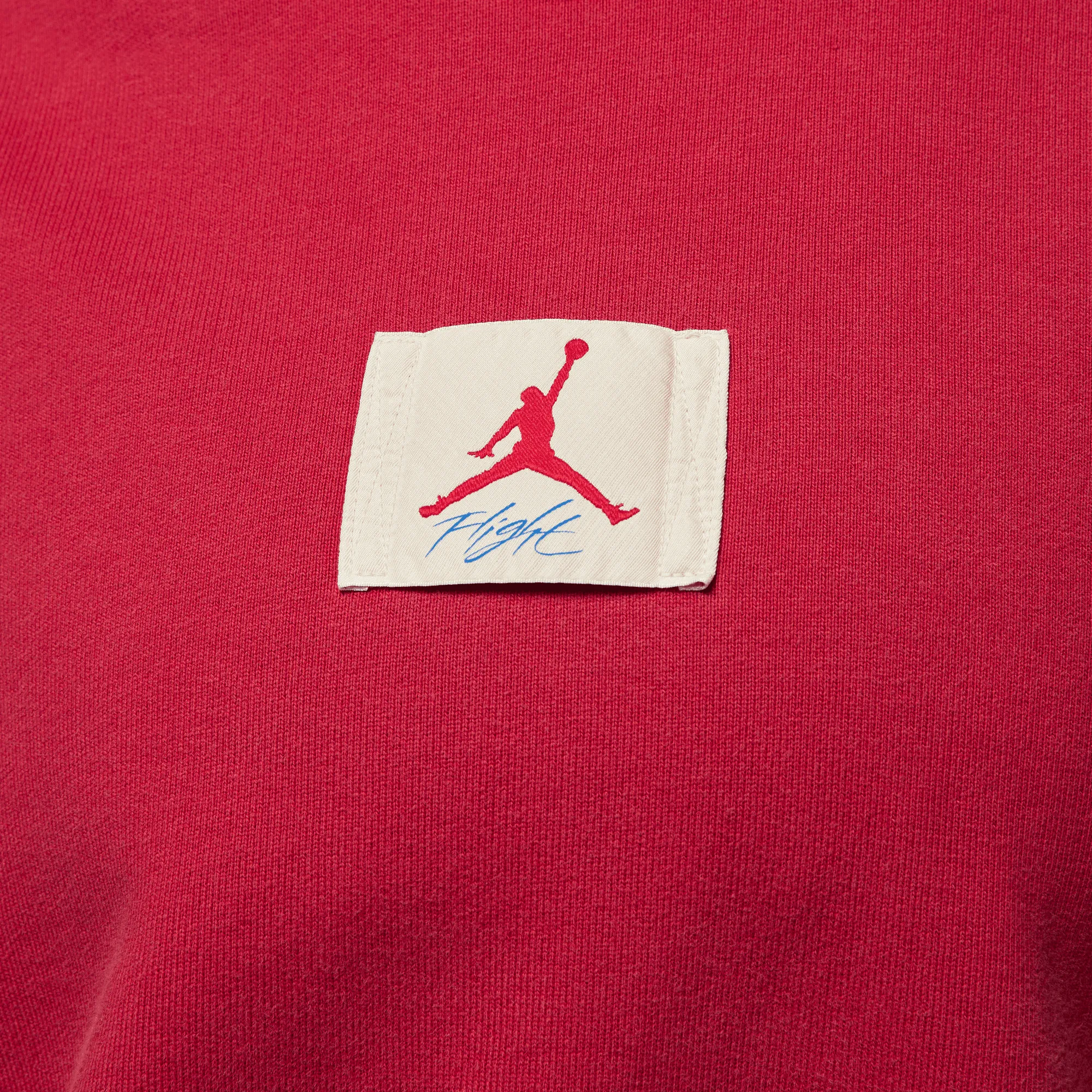 Women's Jordan x Two 18 International Flight Club Fleece Crewneck Gym Red/Coconut Milk DV6966-687