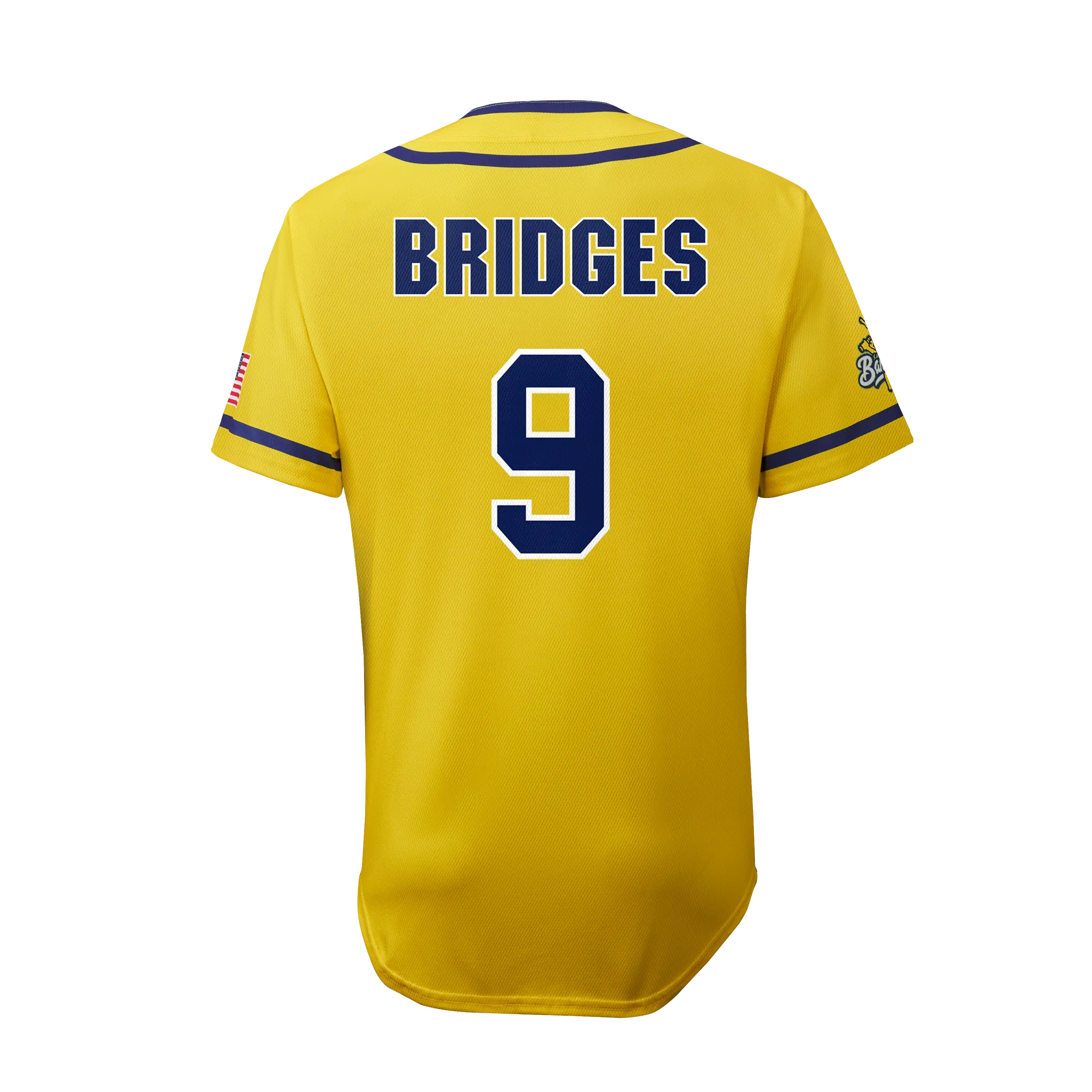 YOUTH Bananas Noah Bridges #9 EvoShield Jersey - Yellow