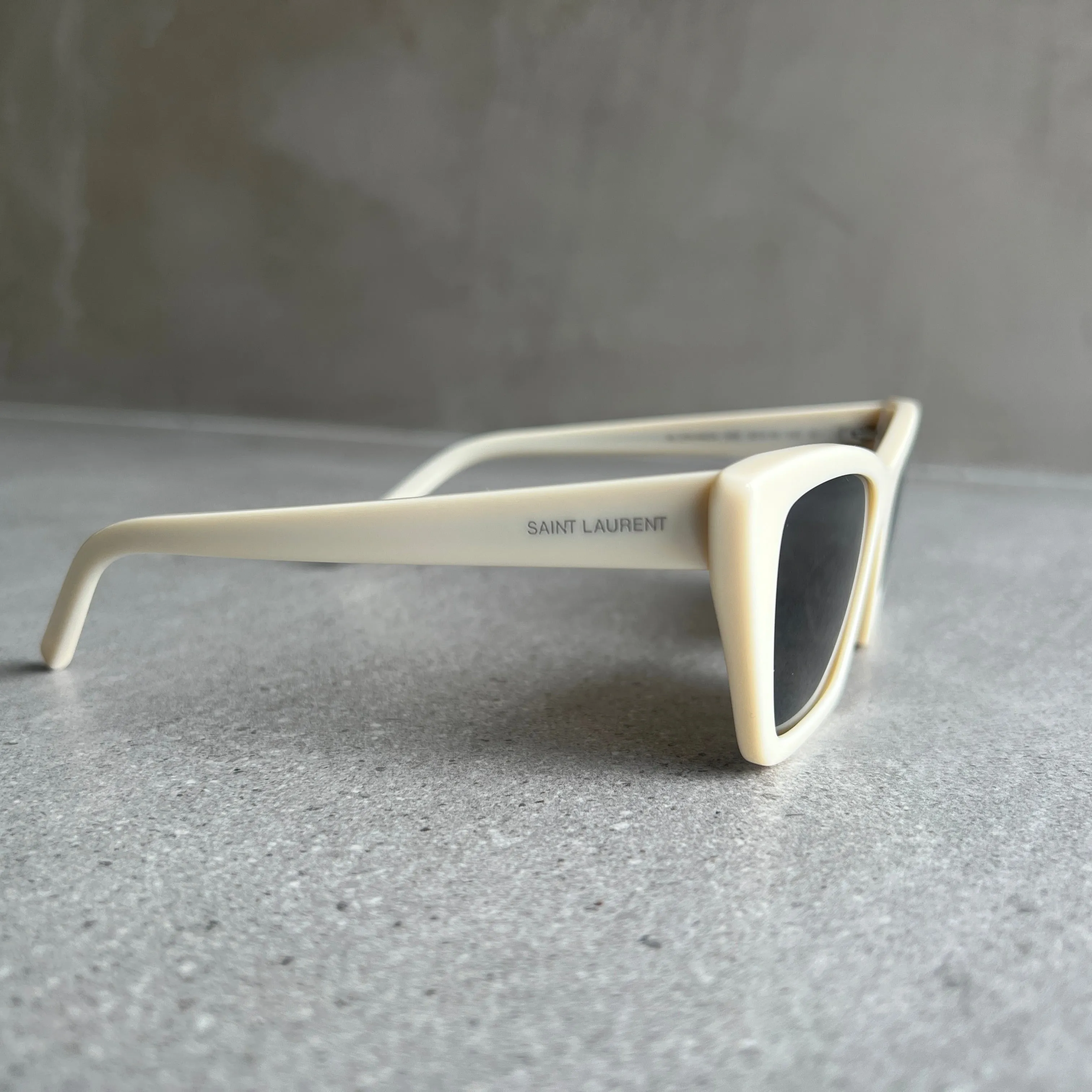 YSL SL276 Mica Large Sunglasses, Ivory